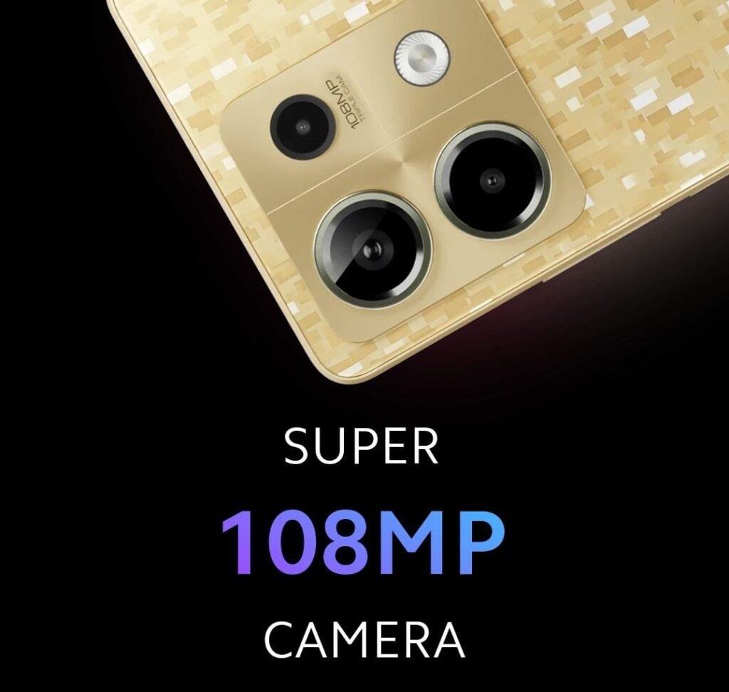 The image shows the camera of the budget phone