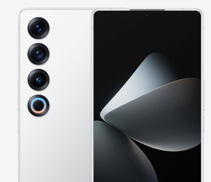 The image shows the camera setup and display of the Meizu 21 Pro