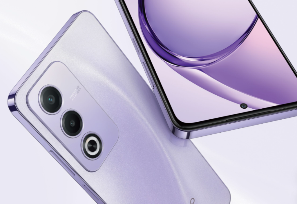 The image shows the front and back of the Oppo A3 Pro