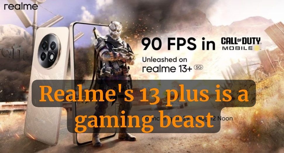 Image shows the 90 FPs feature of Realme 13 +