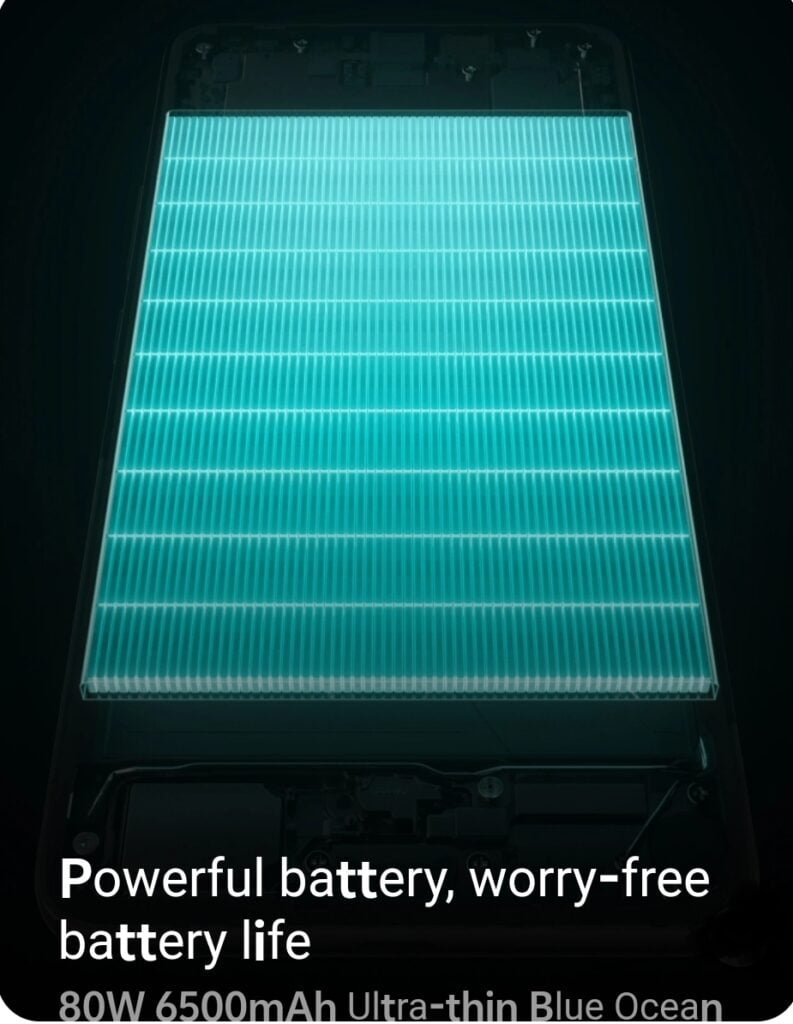 The image shows the battery capacity and charging capacity  of Vivo Y300 pro