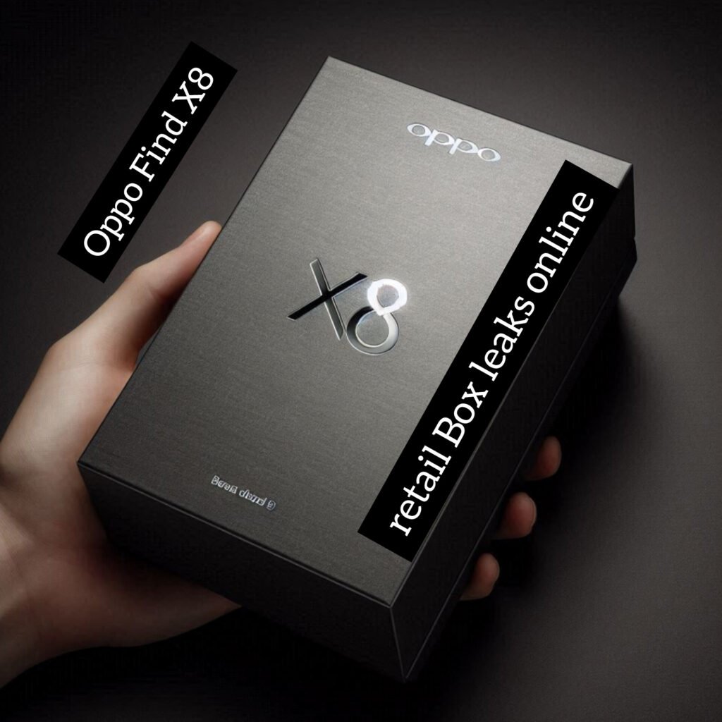 The image shows the feature image of the Oppo find x8 retail box