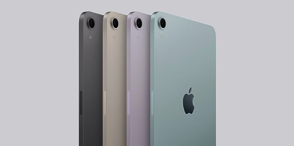 The image shows the Apple iPad mini in various colours