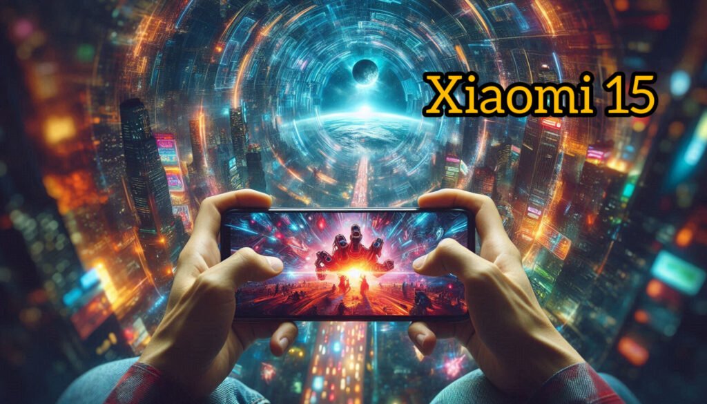 The image shows the Xiaomi 15 series smartphone with the snapdragon chipset