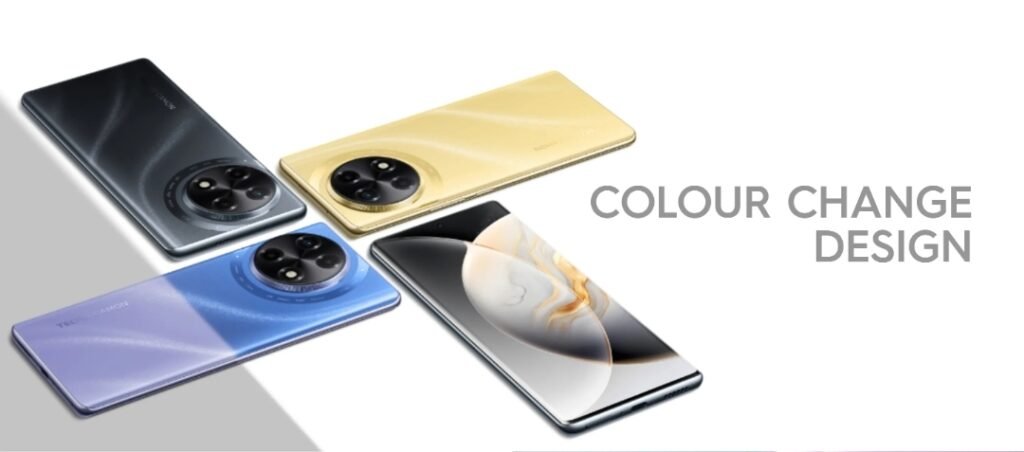 The image shows the Tecno Camon 30s in various colors. 